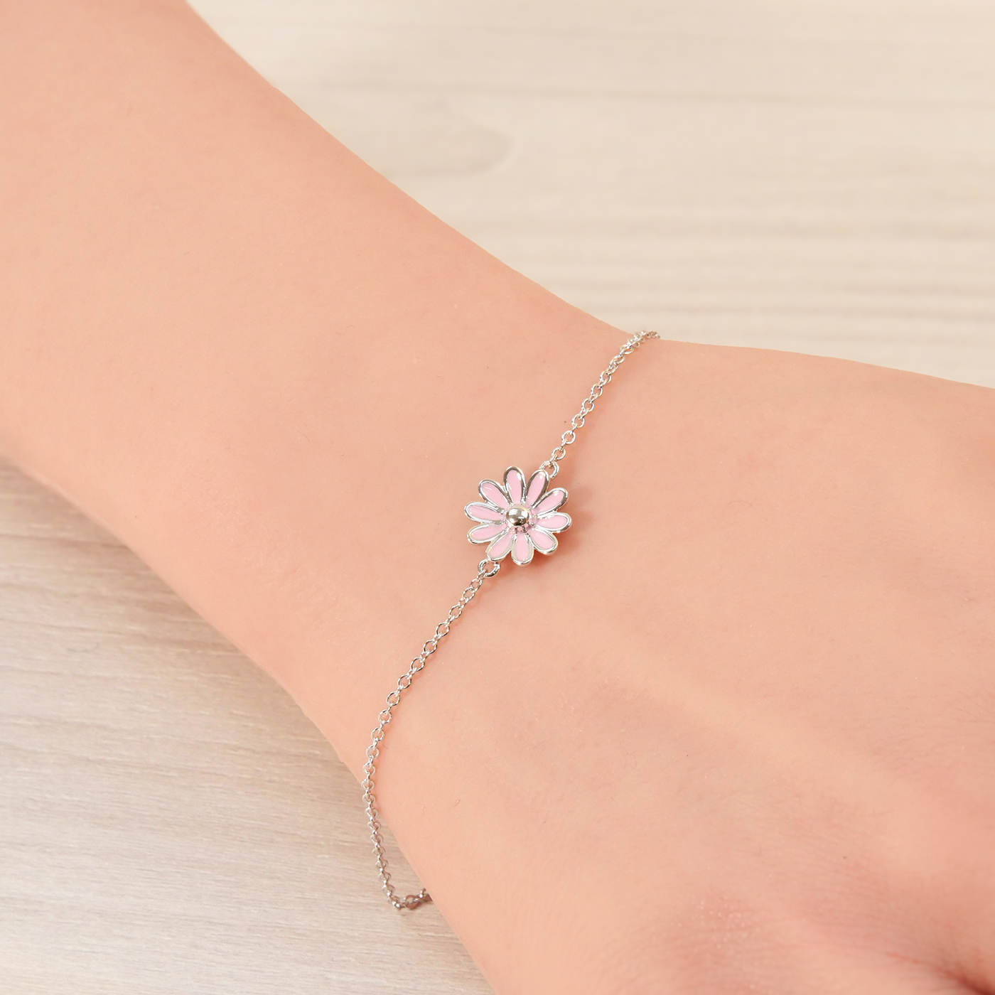Silver Pink Daisy Flower Collection