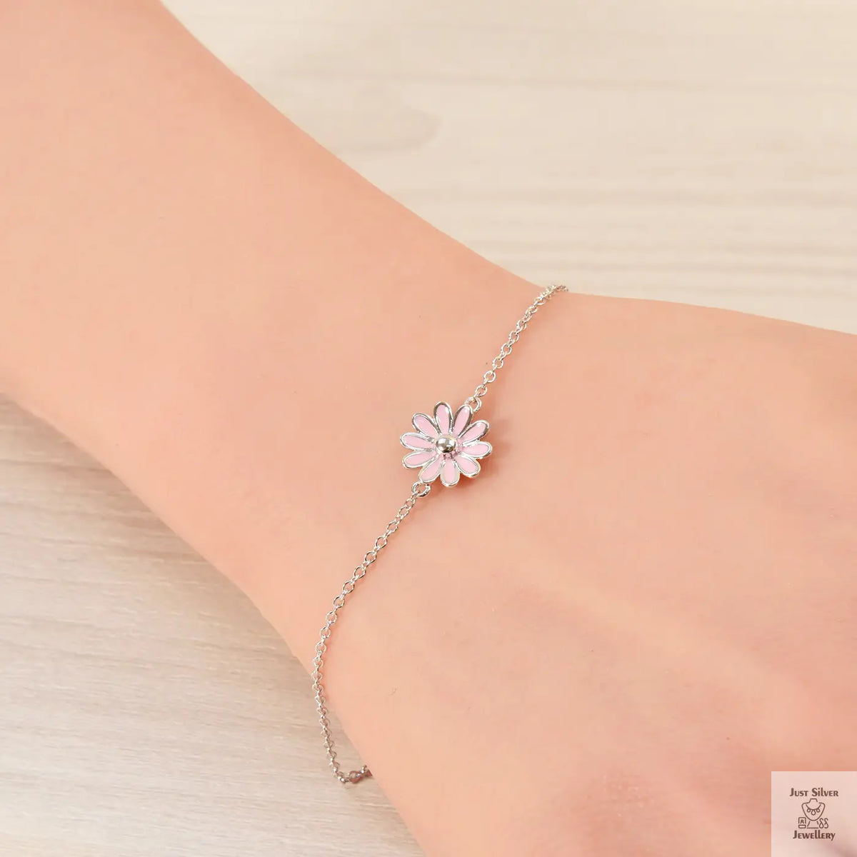 Silver Pink Daisy Flower Collection Just Silver Jewellery