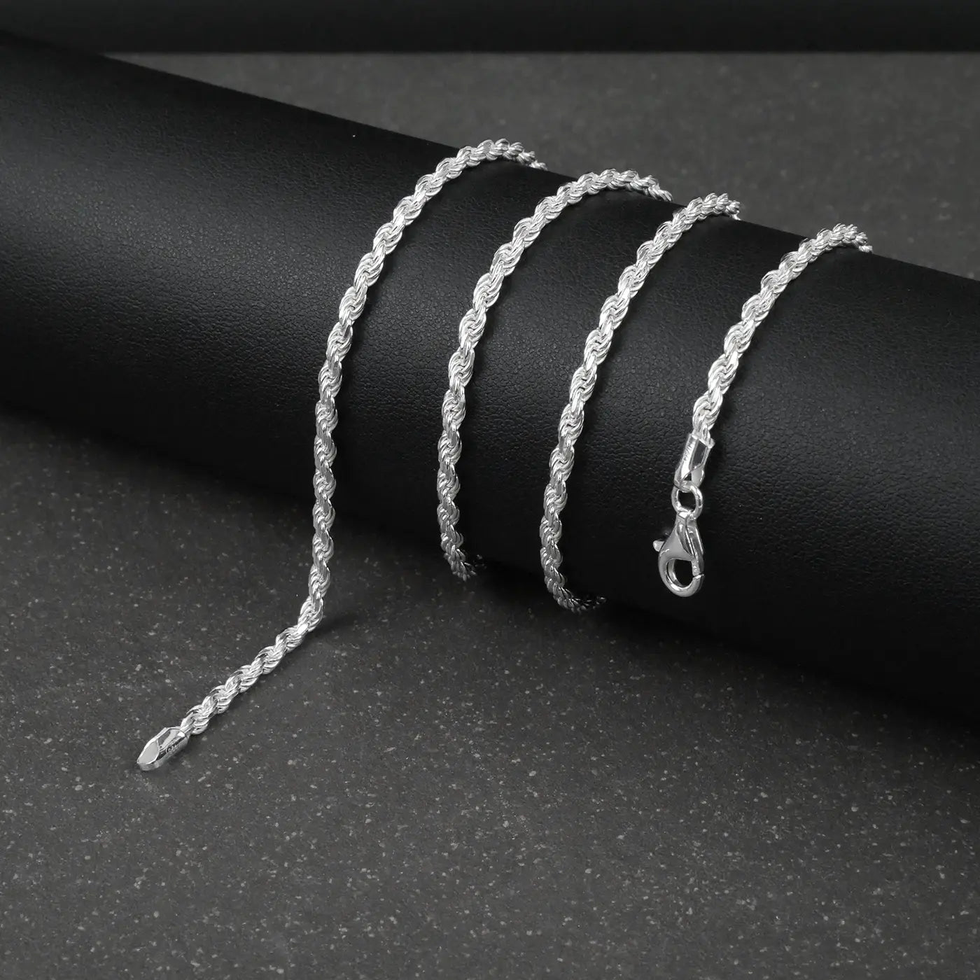 Solid Sterling Silver Rope Chain (2.7mm) – Just Silver Jewellery