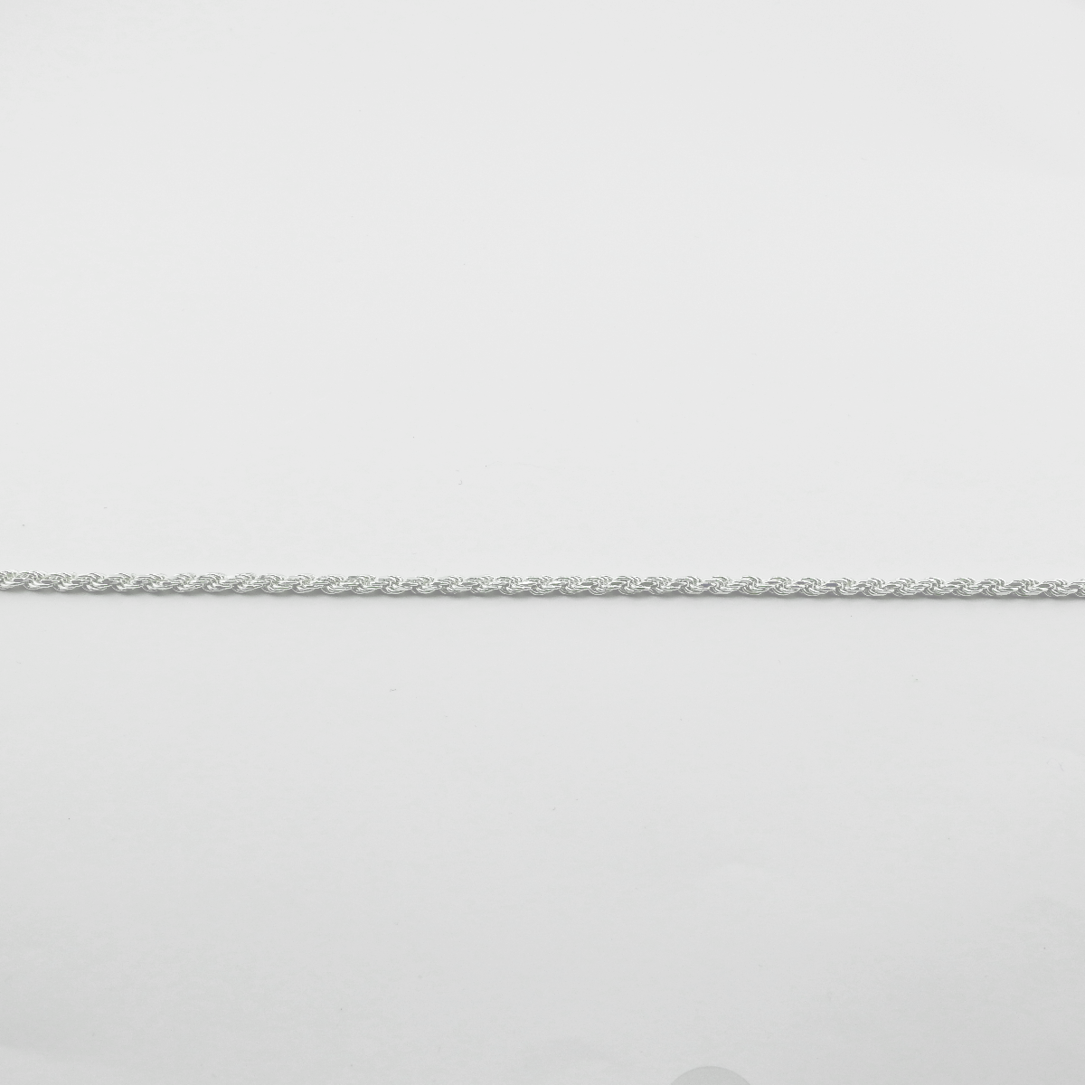 Silver chain on a white background