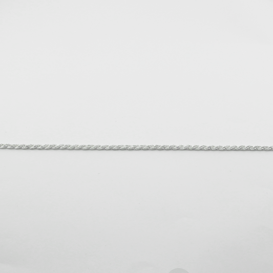 Silver chain on a white background