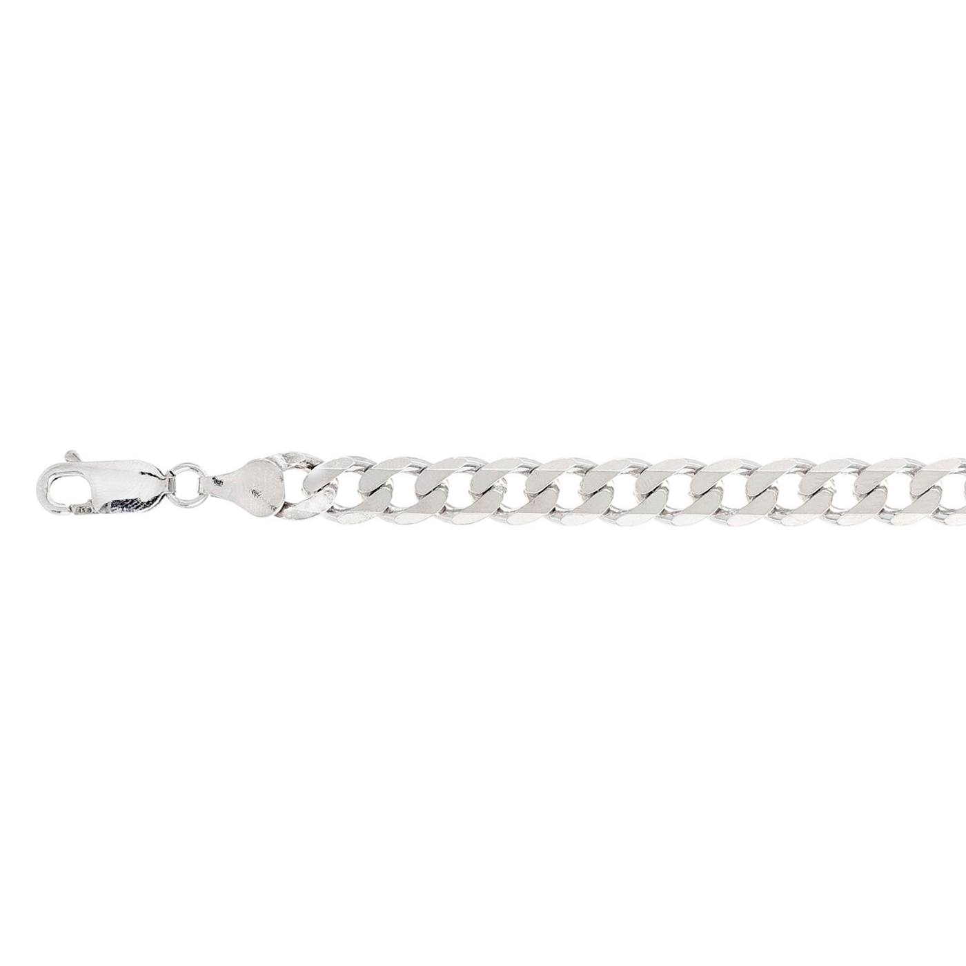 Solid Sterling Silver Curb Chain (7mm)