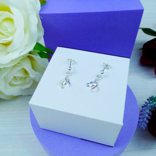 Silver "Horse Head" Earrings