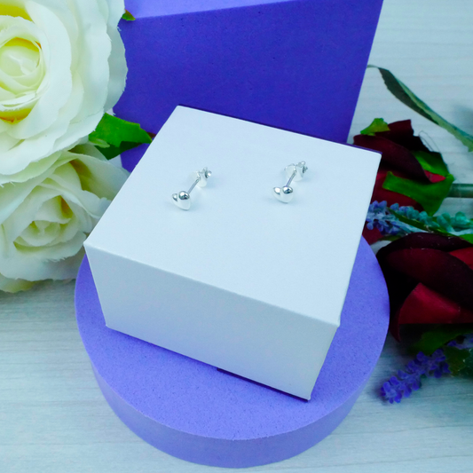 Silver "Small Heart" Earrings