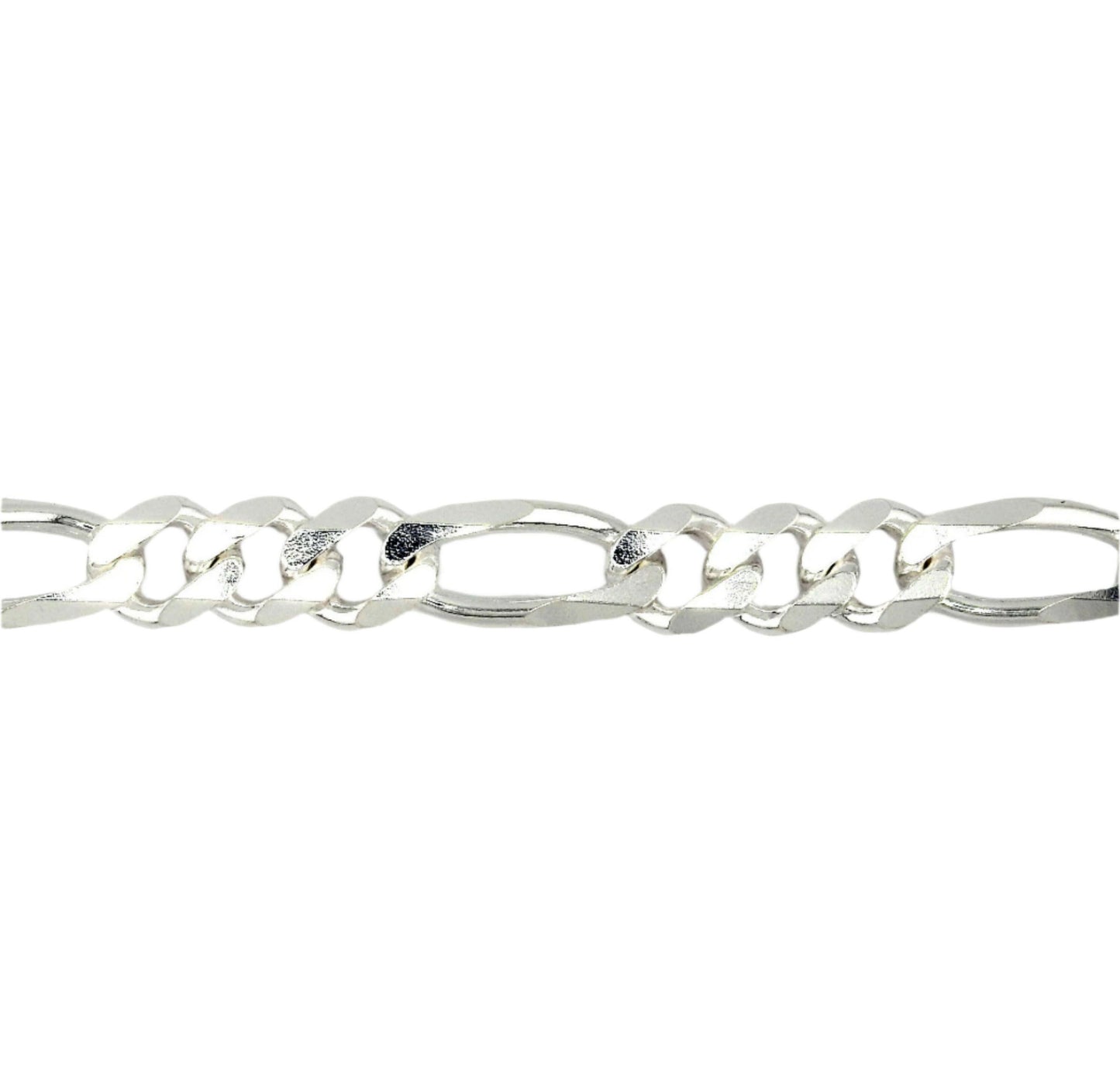 Silver chain on a white background