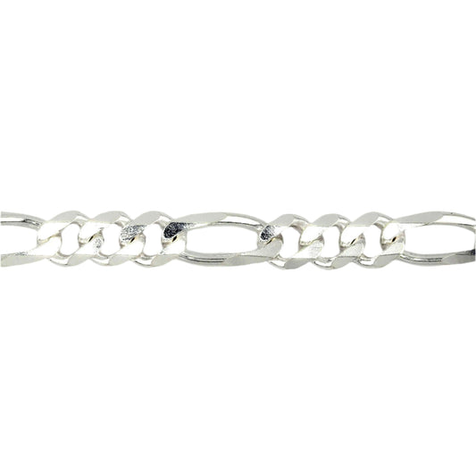 Silver chain on a white background