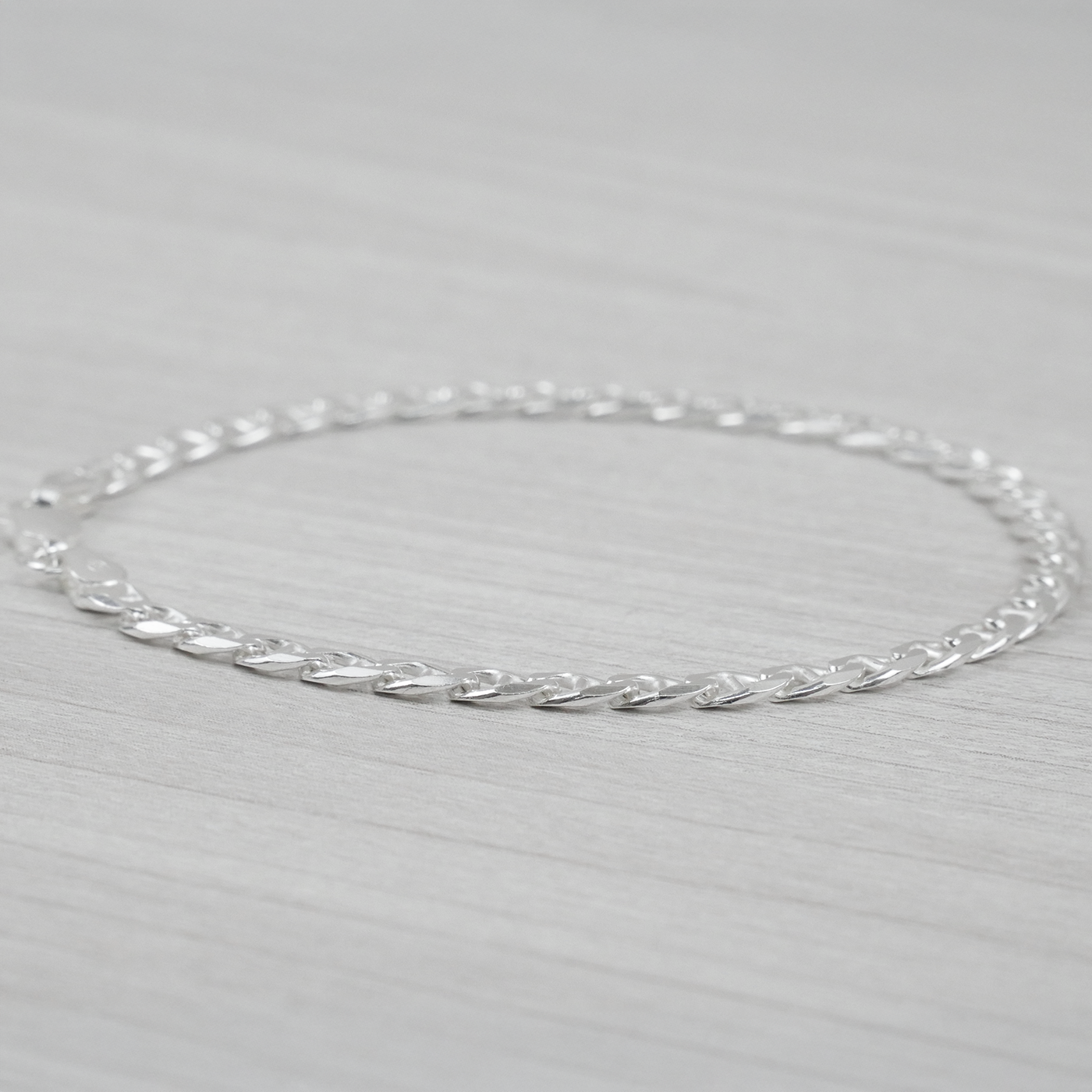 Solid Sterling Silver Marina Bracelet (3.8mm)
