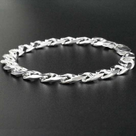 Solid Sterling Silver Marina Bracelet (7.8mm)
