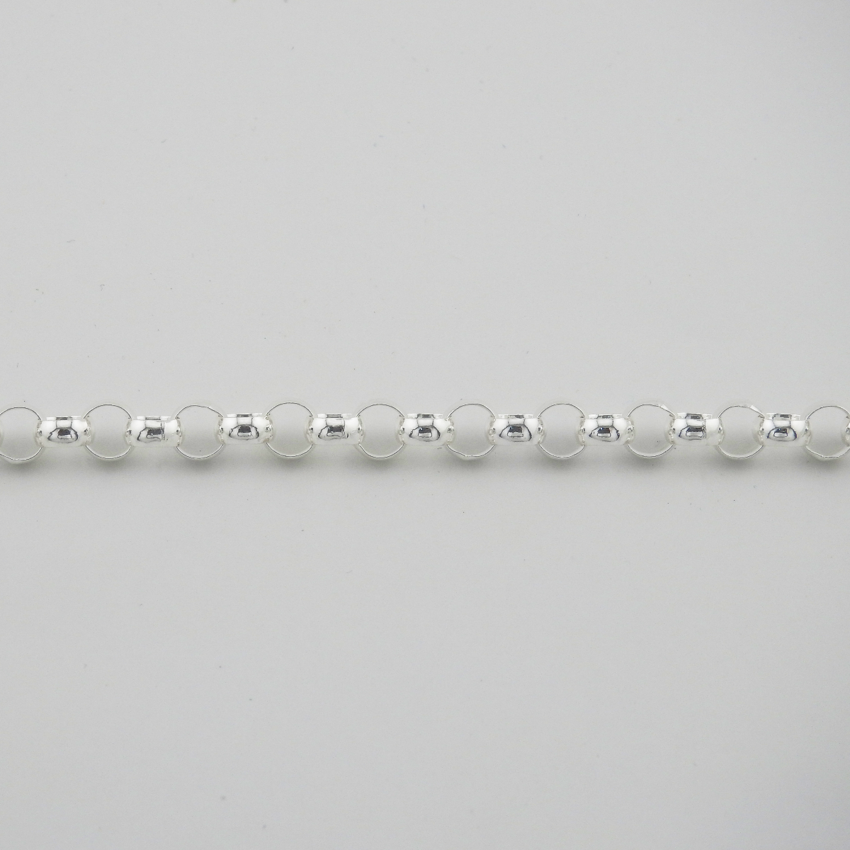Solid Sterling Silver Rolo Bracelet (6.4mm)