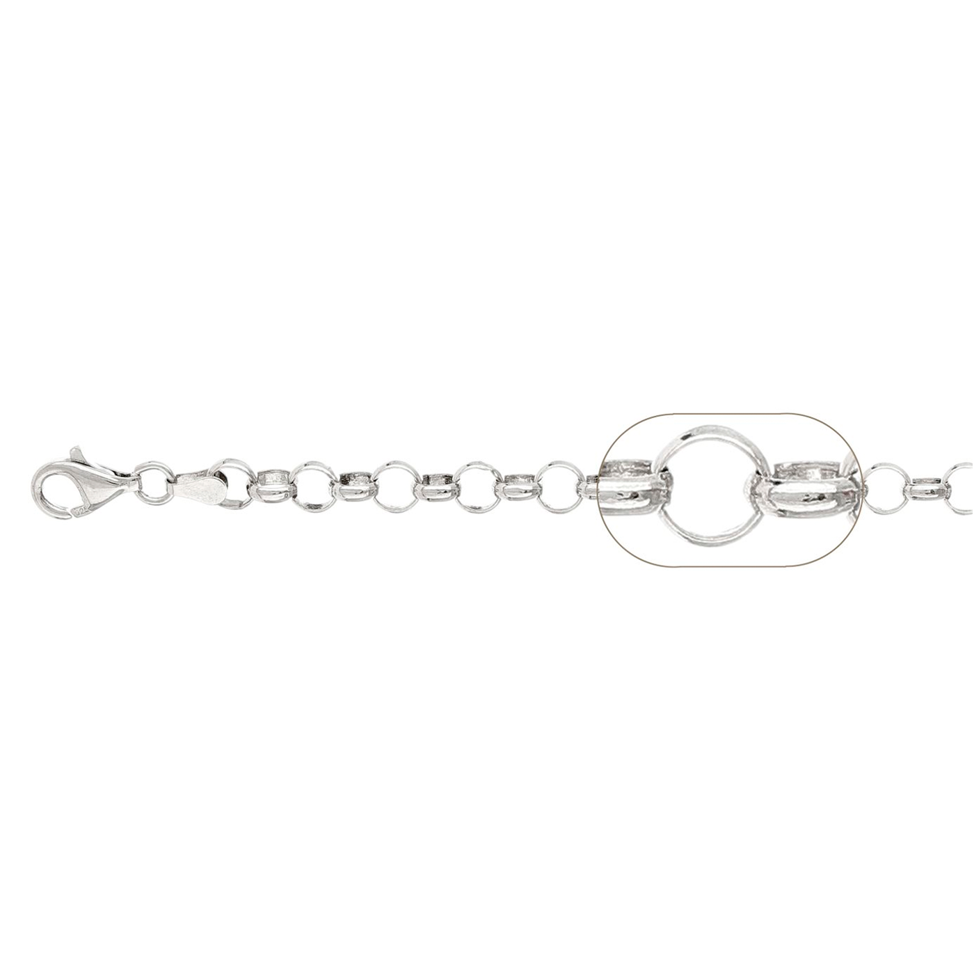 Rolo Link 4.0mm Chain & Bracelet Set