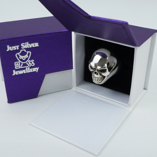 Silver "Happy Skull" Gents Ring