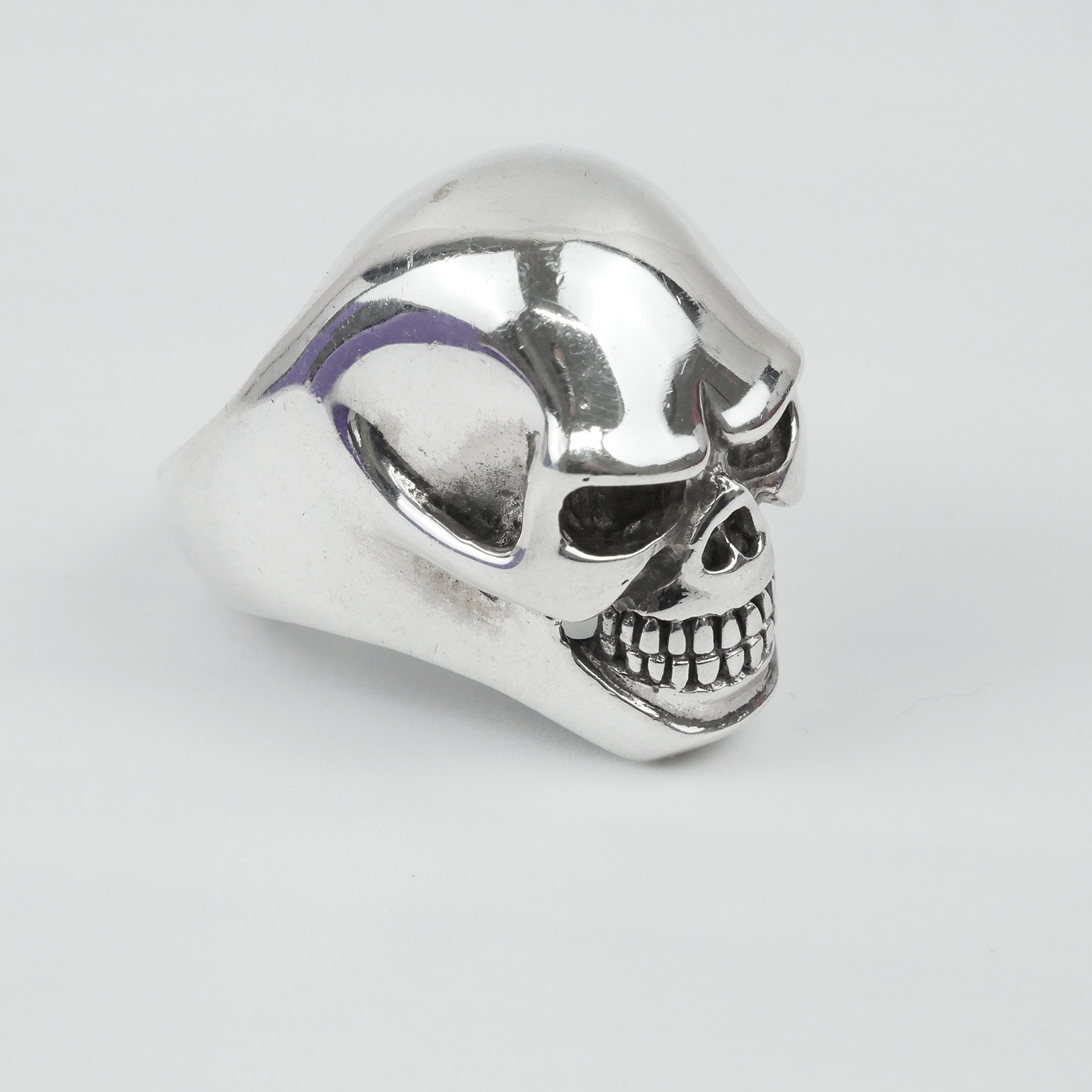 Silver "Happy Skull" Gents Ring