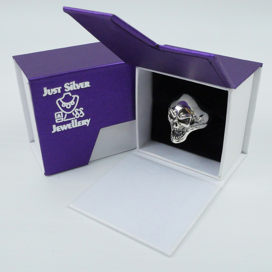 Silver "Shouting Skull" Gents Ring
