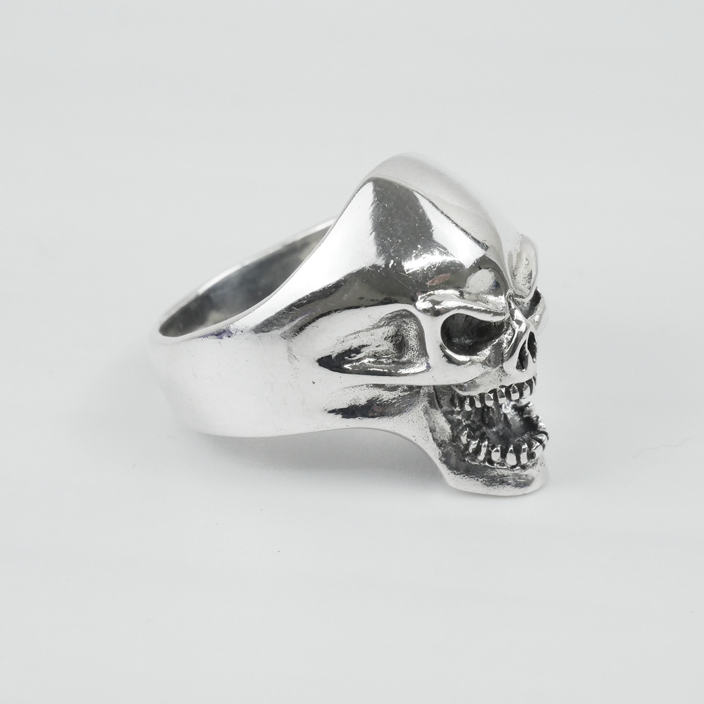 Silver "Shouting Skull" Gents Ring