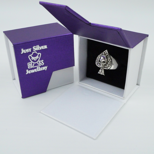 Silver "Ace & Skull" Gents Ring