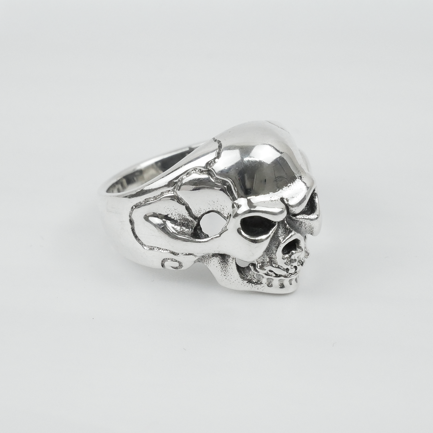 Silver "Boney Skull" Gents Ring