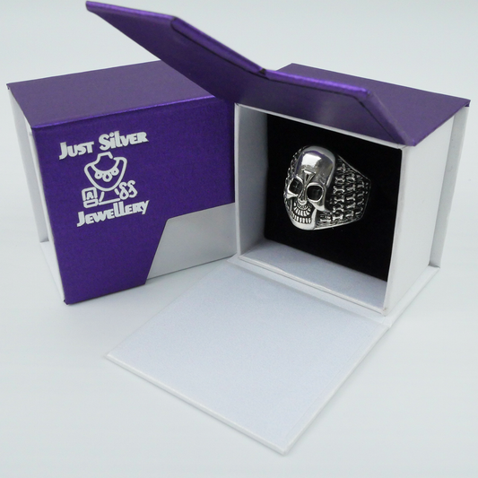Silver "Aztec Skull" Gents Ring
