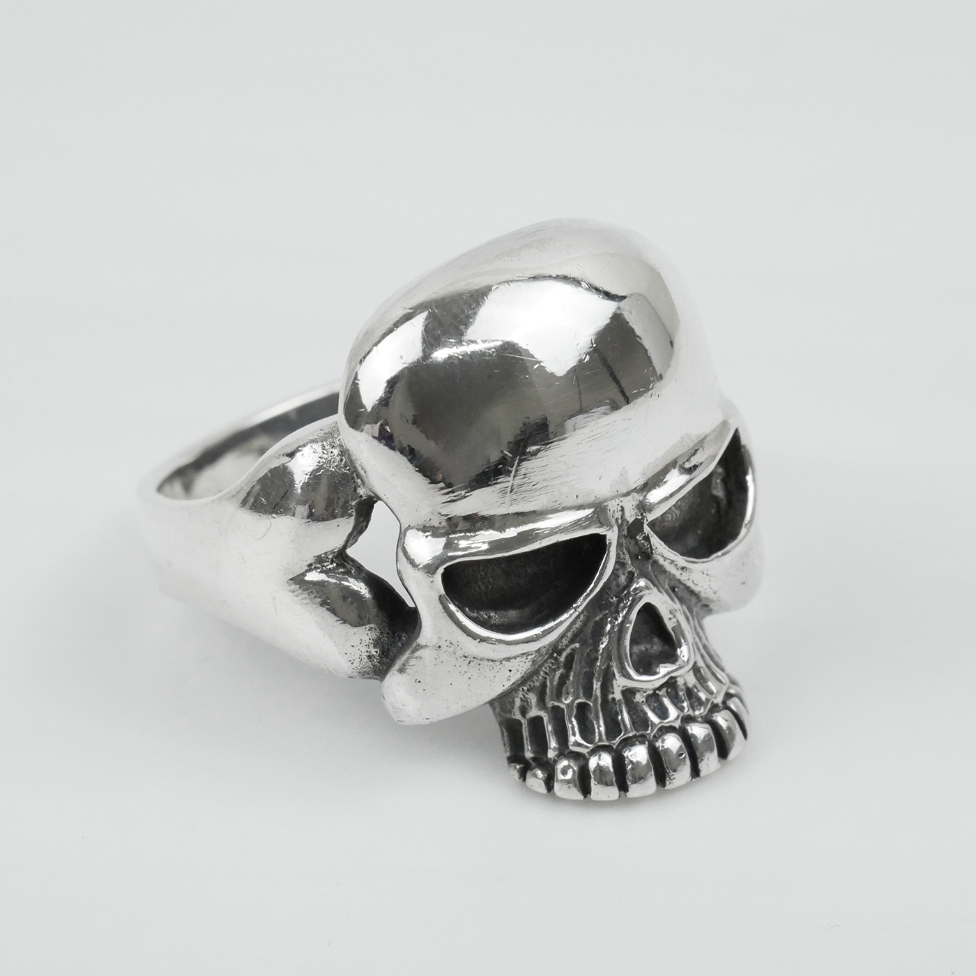 Silver "Skull Face" Gents Ring