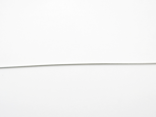 Thin metal rod on a white background
