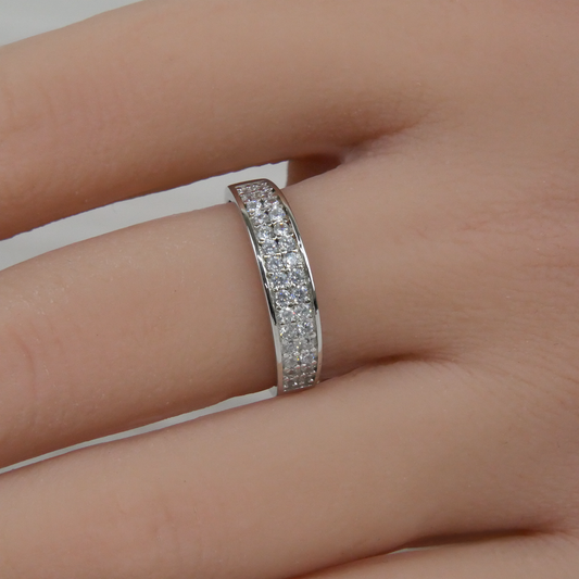 Silver White Zirconia Ring