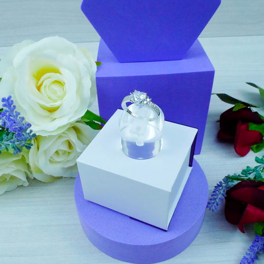 Silver Zirconia Heart Ring