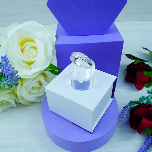 Silver White Zirconia Ring