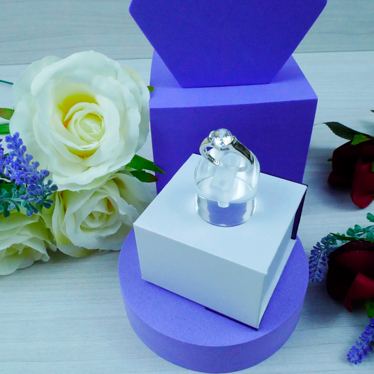 Silver Solitaire Zirconia Ring