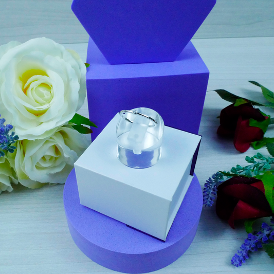 Silver delicate solitaire Zirconia ring
