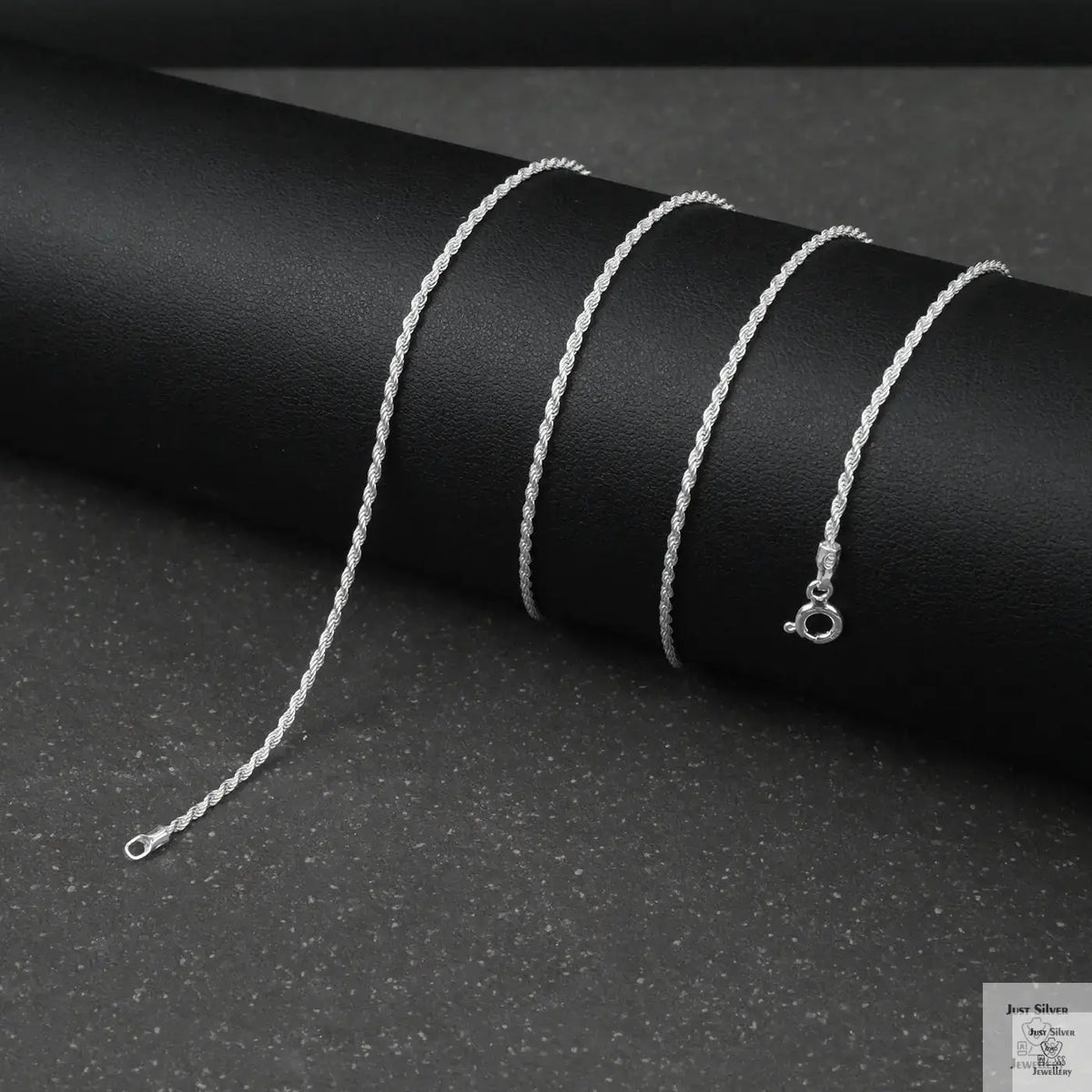 Recycled sterling silver rope chain necklace