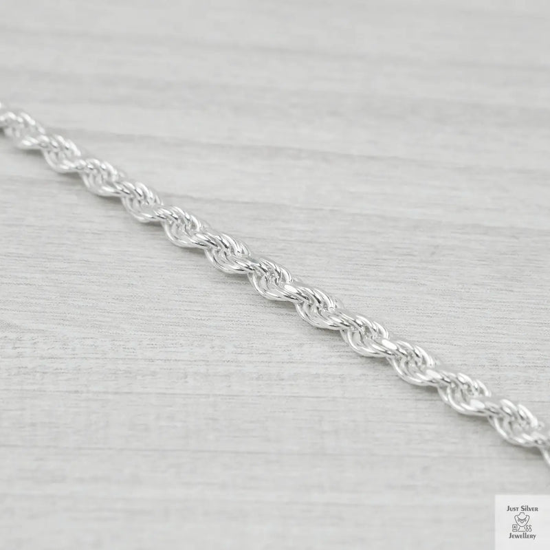 Sterling Silver Rope Chain Guide Just Silver Jewellery