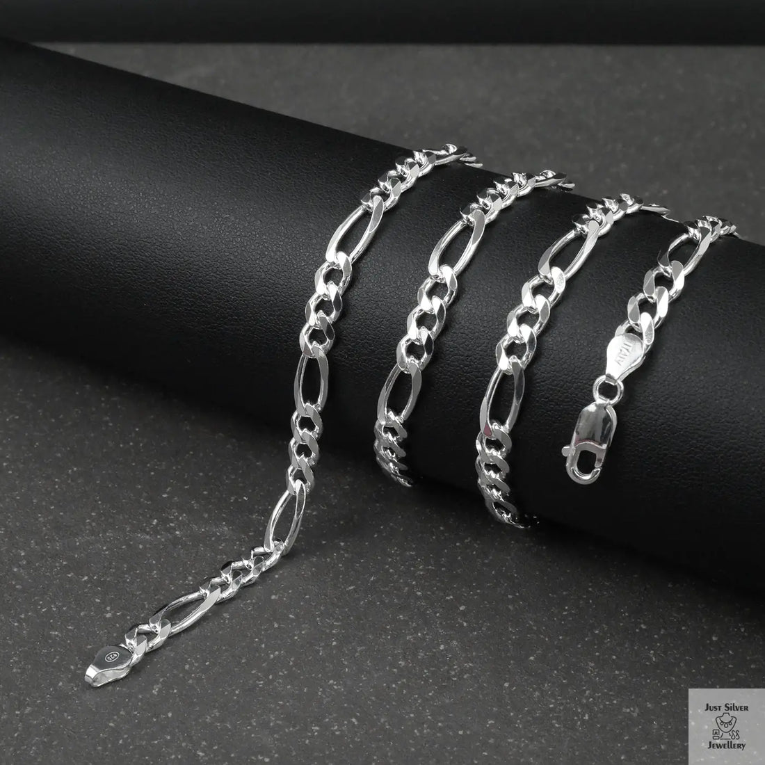 Sterling Silver Figaro Chain Guide Just Silver Jewellery