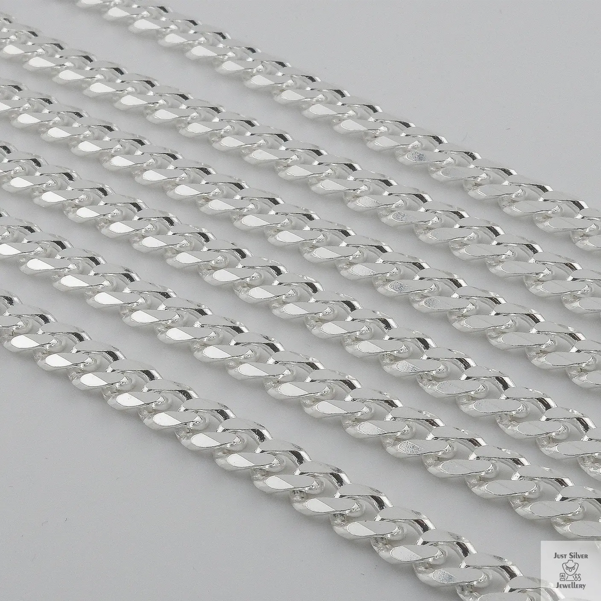 Sterling Silver Curb Chain Guide Just Silver Jewellery