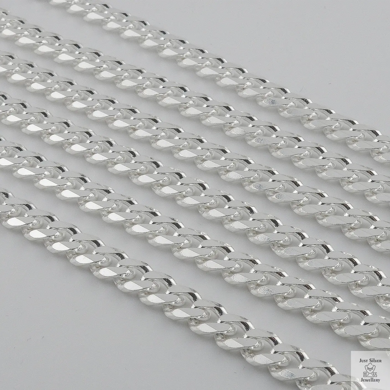 Sterling Silver Curb Chain Guide Just Silver Jewellery