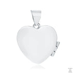 Silver White Zirconia Heart Locket Just Silver Jewellery