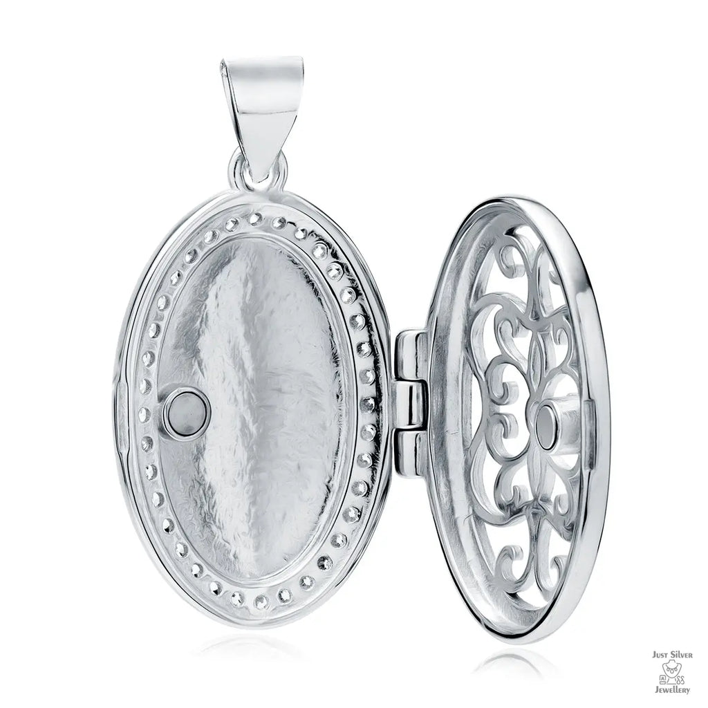 Silver Oval Locket Just Silver Jewellery