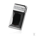 Silver impressive black zircoina pendant Just Silver Jewellery
