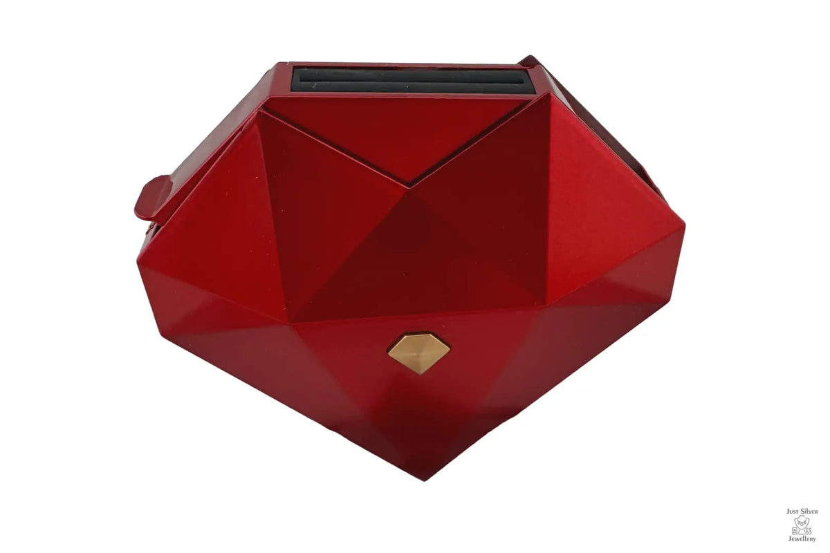 Diamond Heart Shape Ring Gift Box Just Silver Jewellery