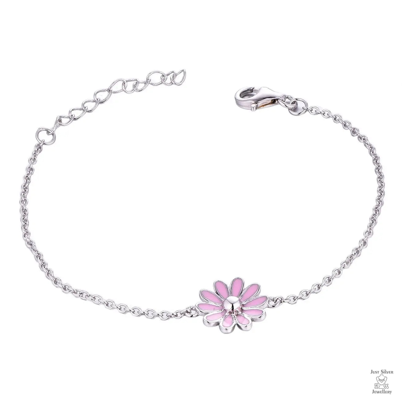 Silver Daisy Flower Bracelet Just Silver Jewellery