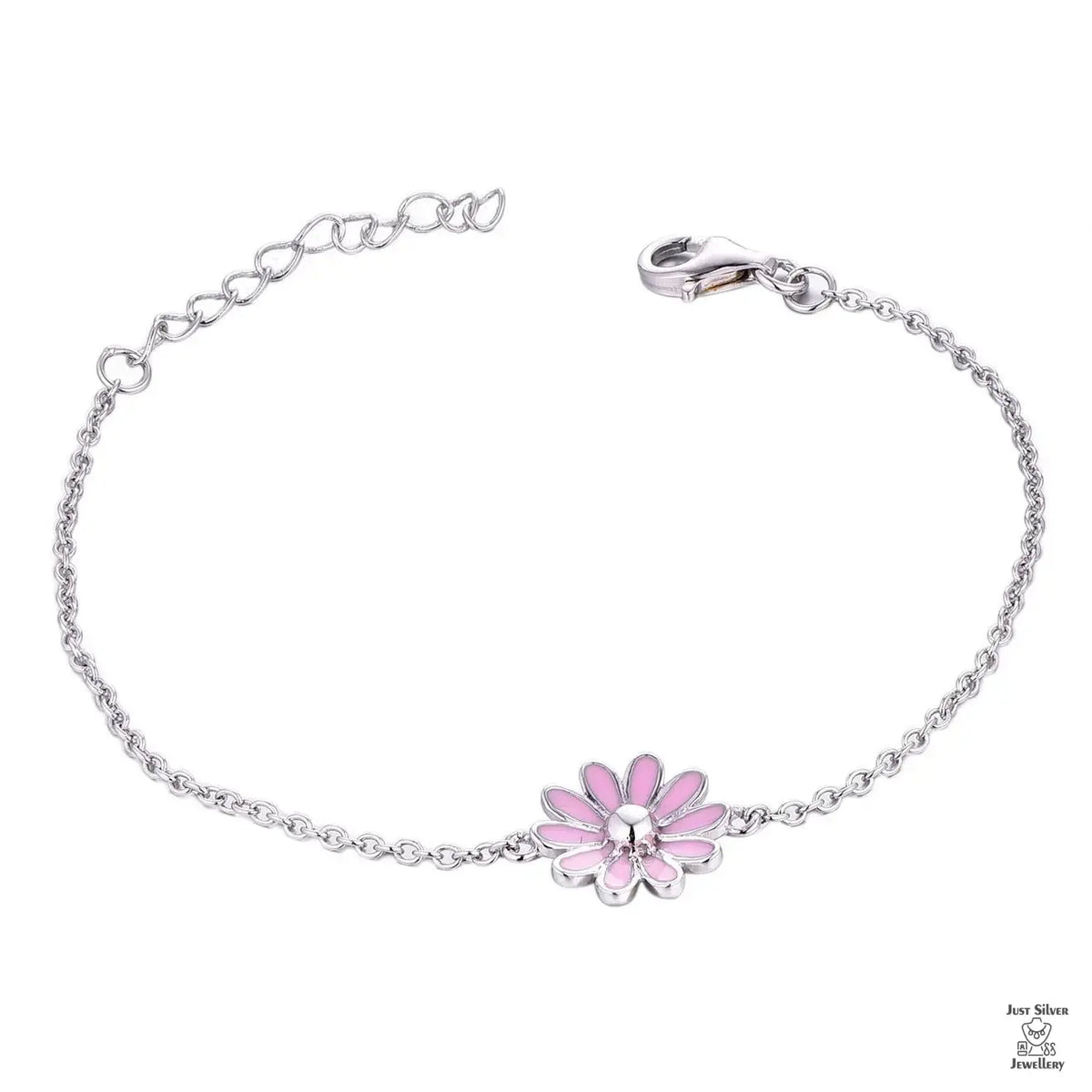 Silver Daisy Flower Bracelet Just Silver Jewellery