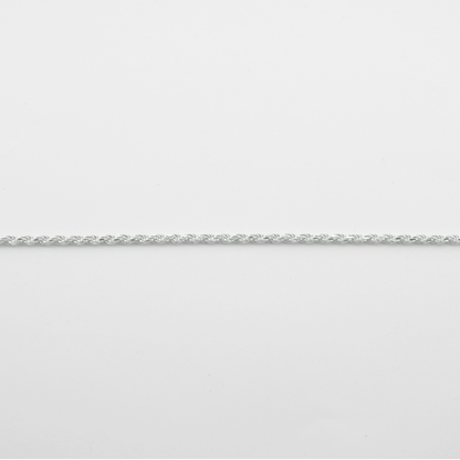 Silver chain on a light gray background