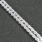 Silver chain on a white background