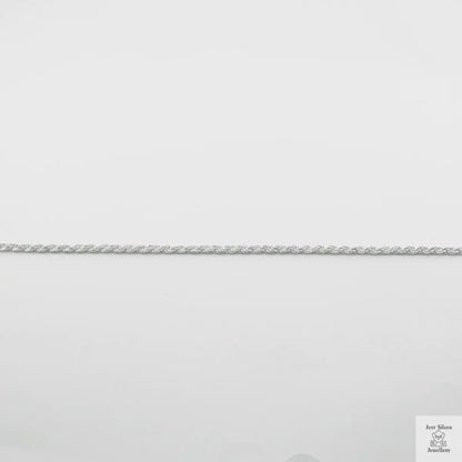 Silver chain on a white background