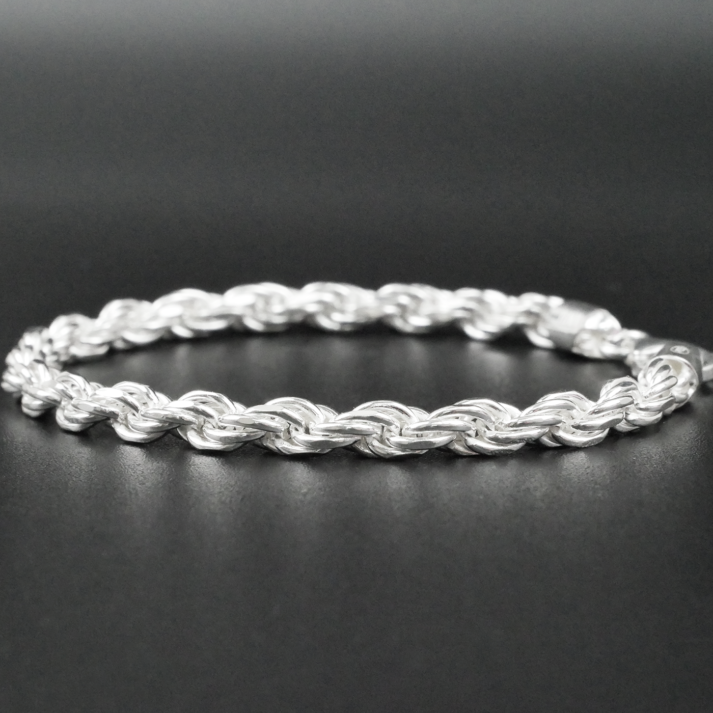 Solid Sterling Silver Rope Bracelet (5.0mm)