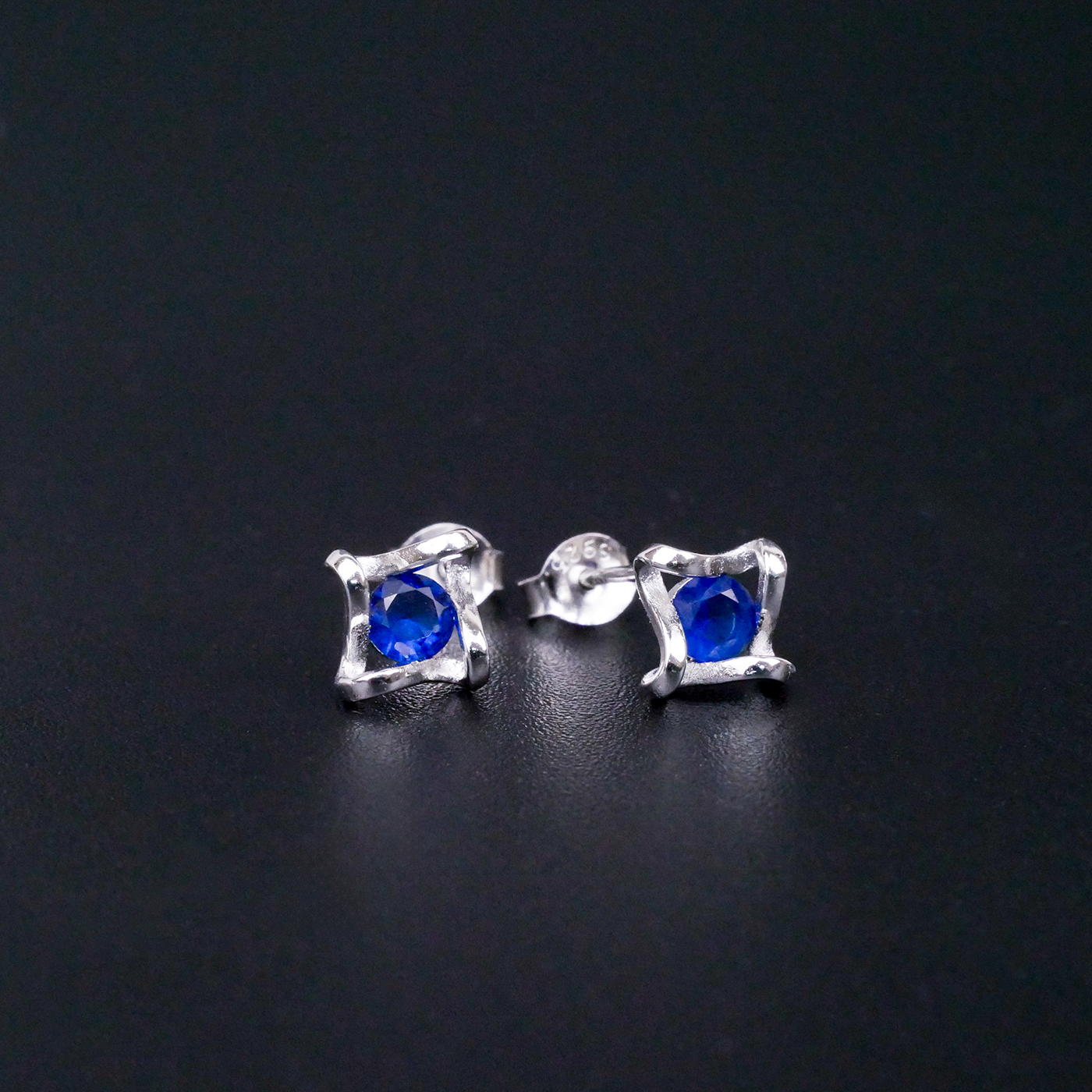 Silver "Blue Star" Earring