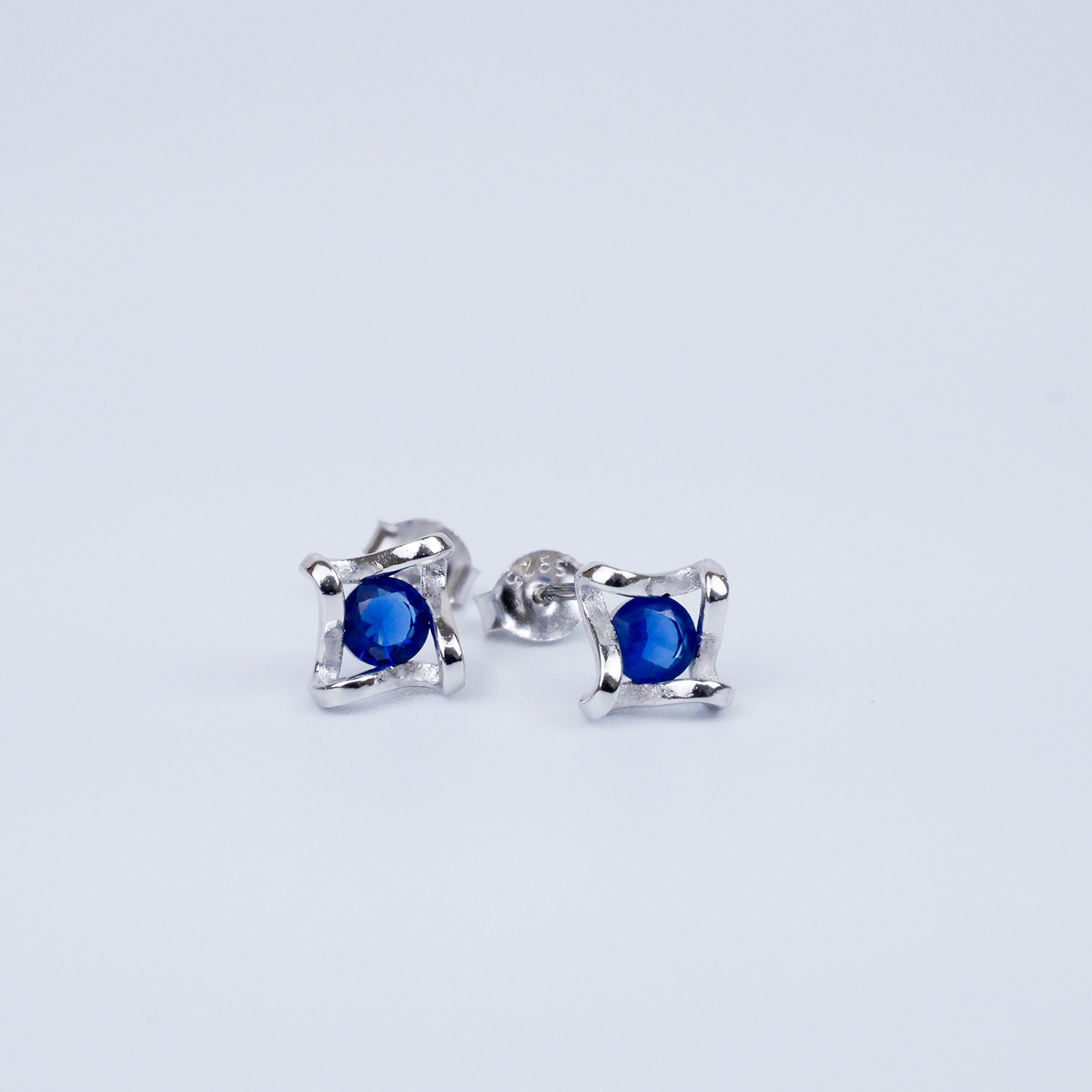Silver "Blue Star" Earring
