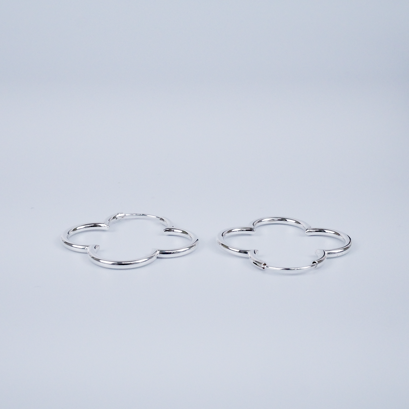 Silver "4 Way Hoop" Earring