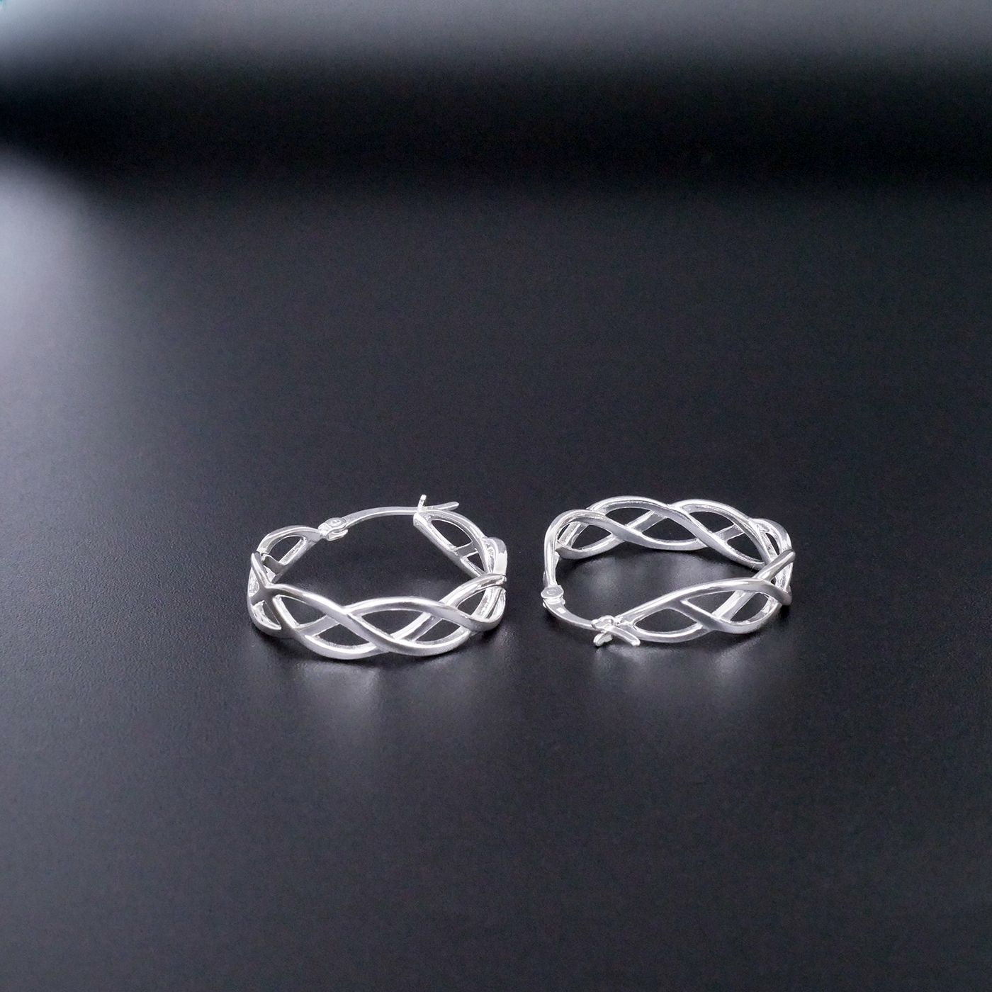 Silver "Celtic Hoop" Earring