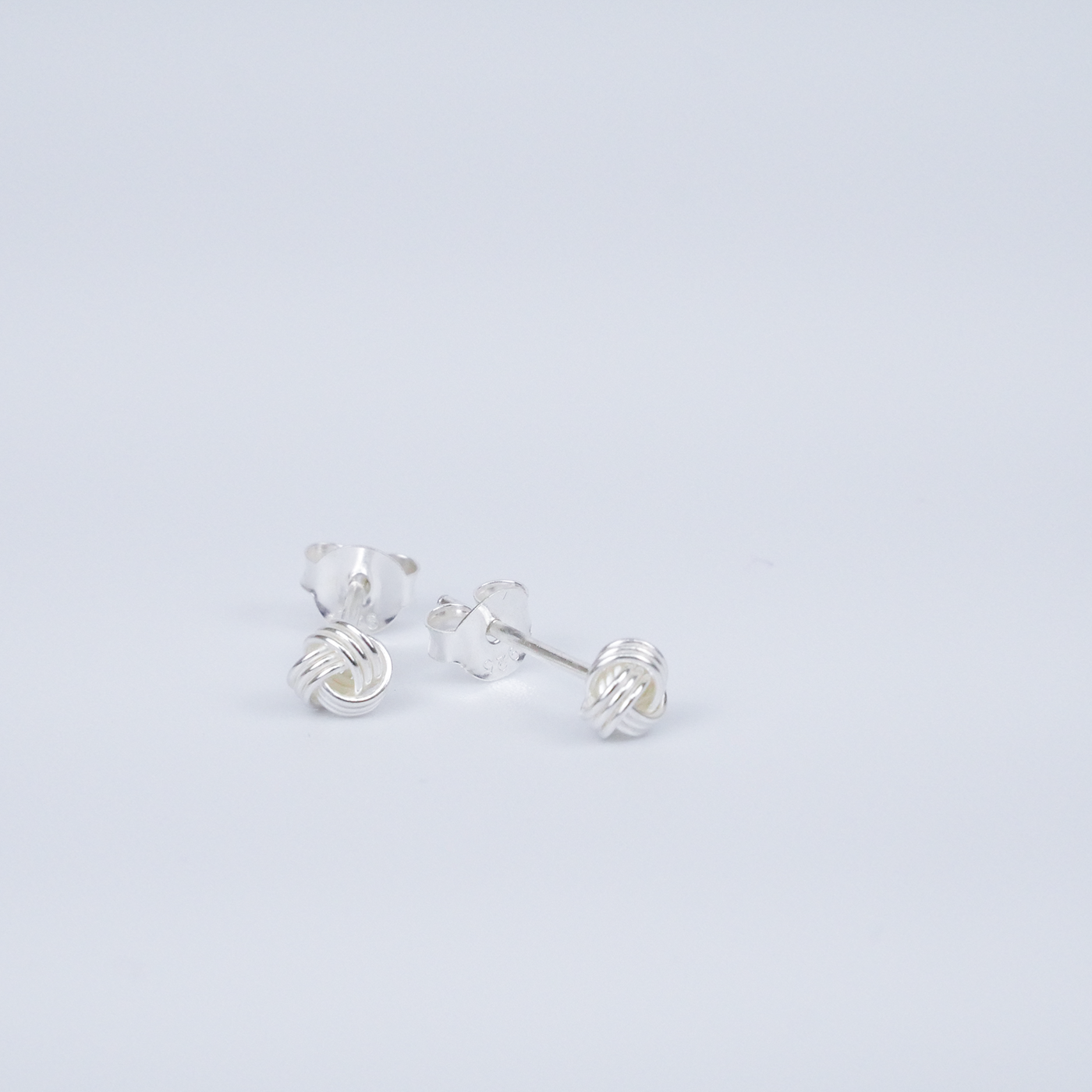 Silver "Wool Weave" Small Earrings