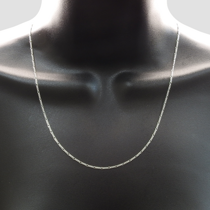Silver chain necklace on a mannequin neck
