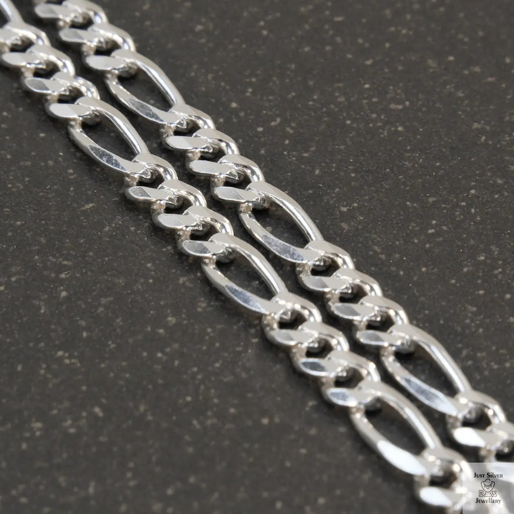 Solid Sterling Silver Figaro Chain (5.5mm)